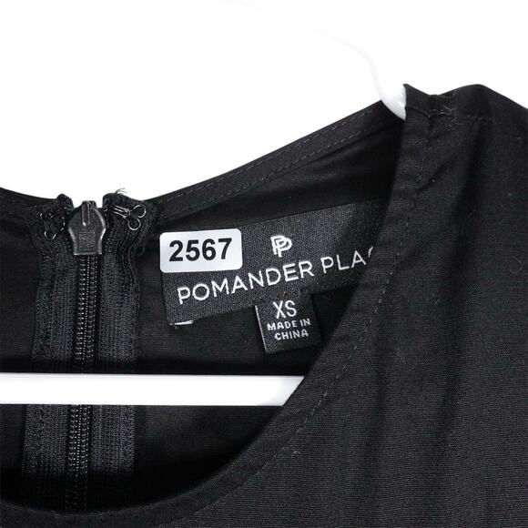 VGUC Pomander Place Corrine Black Flutter Sleeve Mini Dress A-Line XS 2567-36 - Picture 11 of 12